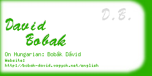 david bobak business card