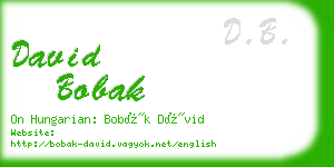 david bobak business card